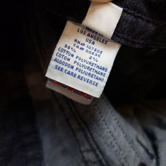 HUDSON Blue Wide Leg Flare Jeans made in USA size 27 dark wash - Picture 11 of 16